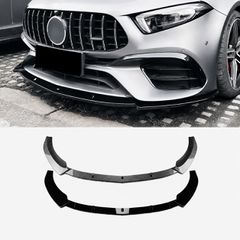 Mercedes A class w177 Front Spoiler Gloss Black / Εμπροσθιο Σποιλερ για Α45 προφυλακτηρα σε μαυρο γυαλιστερο