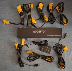 KVM Switch 8 Port Σαν Καινούργιο USB VGA AOGETYO