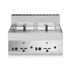 Φριτέζες Αερίου Επιτραπέζια Διπλή 8+8Lt 60x60x30Cm DESCO 60 - Καινούργια.