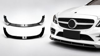 Mercedes C class w205 Facelift Carbon style / Εμπροσθιο σποιλερ για facelift σε look carbon η μαυρο γυαλιστερο