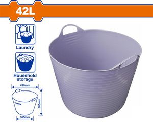 Wadfow WFT1142 Κουβάς Πλαστικός Ελαστικός- Ζεμπίλι 42Lit