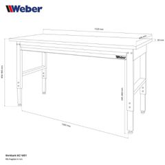 ΠΑΓΚΟΣ ΕΡΓΑΣΙΑΣ 152Χ60  WEBER WZ-WB1 ΜΕ ΡΥΘΜΙΖΟΜΕΝΟ ΥΨΟΣ-thumb-3