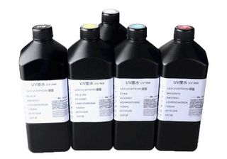 UV Μελάνια Πλήρες Set 6×500ml — CMYK + Λευκό + Βερνίκι