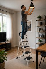 Deluxe Σκάλα 3 + 1 Σκαλοπάτια Ενισχυμένη σιδήρου 130εκ