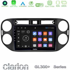 Clarion GL300+ Series 4Core Android11 4+64GB VW Tiguan Navigation Multimedia Tablet 9" (23mm alarm button)