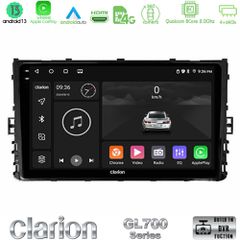 Clarion GL700 Series 8Core Android13 4+64GB VW MQB 2017-> Navigation Multimedia Tablet 9" Με Carplay & Android Auto