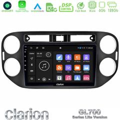 Clarion GL700 Lite Series 8Core Android11 6+128GB VW Tiguan Navigation Multimedia Tablet 9" (23mm alarm button) Με Carplay & Android Auto