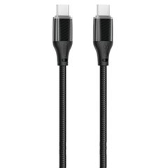 XO NB-Q291B Braided Type-c σε Type-c 60W Καλώδιο Δεδομένων Μαύρο