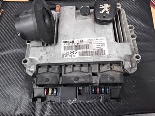 PEUGEOT 206 DIESEL SET IMMO BOSCH 0 281 010 707,99647158080,BSI E01-00,9649627780