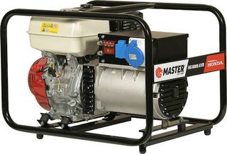 Master HG 6000 AVR Γεννήτρια Βενζίνης Τετράχρονη με Χειροκίνητη Μίζα και Μέγιστη Ισχύ 5.1kVA με Κινητήρα Honda GX270 (0101H006)