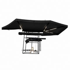 Πλαϊνή Τέντα Σκίασης Αυτοκινήτου 270° 2μ*2μ με LED Φωτισμό CXZ004 Μαύρη