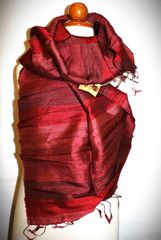Αυθεντικό Μεταξωτό φουλάρι real Silk 1,70 Χ 0,42μ. ακατέργαστο γνησιο μετάξι  SIAM SILK  SL144