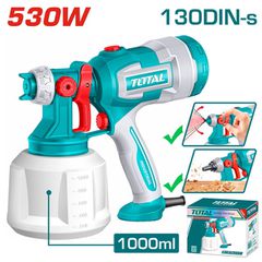Πιστόλι Βαφής TOTAL Ηλεκτρικό 530W / 1000ml ( Με λειτουργία φυσητήρα ) Επαγγελματικό ( TT4506E )