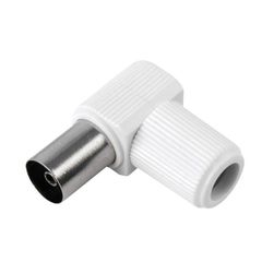Γωνιακό Φις RF Θηλυκό 9.5mm Λευκό