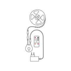 Modee Smart Ταινία LED 12W IP20 με Τηλεχειριστήριο & Αισθητήρα 2700K 800lm 3m