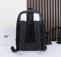 Mont Blanc Backpack High Quality Real Leather-thumb-1
