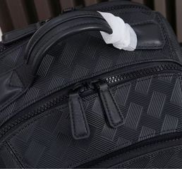 Mont Blanc Backpack High Quality Real Leather-thumb-3