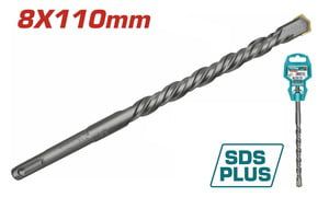 Total TAC310801 Διαμαντοτρύπανο Καρβιδίου με SDS Plus Στέλεχος για Δομικά Υλικά και Μέταλλο 8x110mm