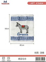 Πετσέτα ποτηρόπανο Souvenir με κέντημα - Σετ 12pcs - Greece - 416464