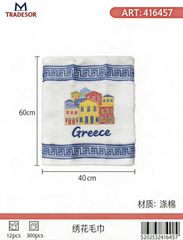 Πετσέτα ποτηρόπανο Souvenir με κέντημα - Σετ 12pcs - Greece - 416457