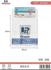 Πετσέτα ποτηρόπανο Souvenir με κέντημα - Σετ 12pcs - Greece - 416440