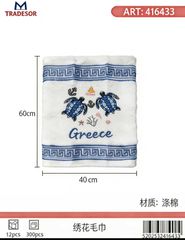 Πετσέτα ποτηρόπανο Souvenir με κέντημα - Σετ 12pcs - Greece - 416433