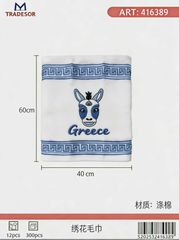 Πετσέτα ποτηρόπανο Souvenir με κέντημα - Σετ 12pcs - Greece - 416389