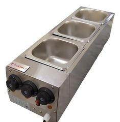 ΠΡΟΣΦΟΡΑ!!! KARAMCO IW-23/HW-23 (22x66x16cm - 3 GN1/6x10cm) Θερμαντικό Σοκολάτας 3 Θέσεων - Επιτραπέζιο Ηλεκτρικό