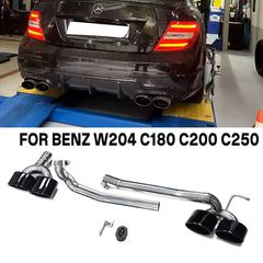 Μπούκες Εξάτμισης Για Mercedes-Benz C-Class W204 Amg Black (2 Διπλές) eautoshop gr