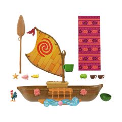 Mattel Disney Dolls: Disney Vaiana Fashion Dolls - Disney Vaiana Vaiana's Boat (JLN22)