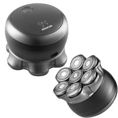 Επαναφορτιζόμενη Ξυριστική Μηχανή Sencor SMS 0800BK 1200mAh 5W 7 Κεφαλές 2 Επιλογές Ταχύτητας και Διάρκεια Λειτουργίας 120min Μαύρη