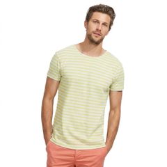 Sol's Miles Men 01398 Ανδρικό ριγέ t-shirt 100% Ringspun βαμβάκι σεμί-πενιέ ASH / LEMON - 798