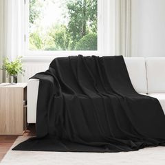 vidaXL Ριχτάρια 6 pcs Μαύρο 240 x 220 cm Μαλλί