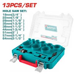 Total TACSH0132 Σετ Ποτηροτρύπανα HSS με Διάμετρο από 19mm έως 64mm για Μέταλλο και Πλαστικό 1500gr