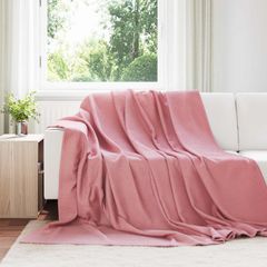 vidaXL Ριχτάρια 6 pcs Ροζ 240 x 220 cm Μαλλί