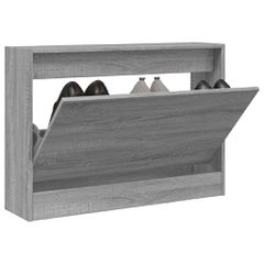 vidaXL Παπουτσοθήκη Γκρι Sonoma 80x21x57 εκ. από Επεξεργ. Ξύλο