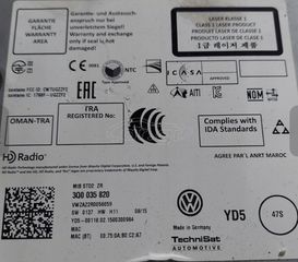 Volkswagen Golf 2016 Radio 3Q0035820 / 3G0919605-thumb-6