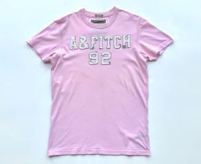 Abercrombie & Fitch Ανδρικό/Unisex T-shirt Μπλούζα Muscle Fit, ροζ, Size S