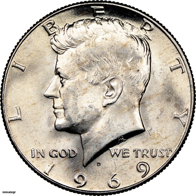 half dollar 1969 ασημένιο kennedy