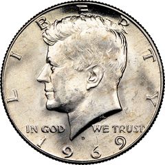 half dollar 1969 ασημένιο kennedy