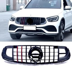 Μάσκα εμπρός Red / Carbon Look GT, κατάλληλη για Mercedes GLC X254 AMG-Line (2023+)