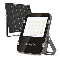 Avide LED Ηλιακός Προβολέας 50W CW 6400K με Ξεχωριστό Ηλιακό Πάνελ και Τηλεχειριστήριο