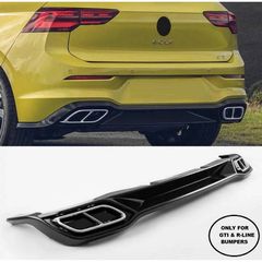 Diffuser Πίσω Προφυλακτήρα Για VW Golf VIII (8) 2019+ R-Line Για R-Line & GTI Έκδοση Προφυλακτήρα Γυαλιστερό Μαύρο Από Abs Πλαστικό