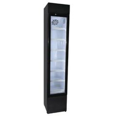 ΠΡΟΣΦΟΡΑ!!! KARAMCO SD-105L (105Lit - 36x38,5x189cm) Μαύρη Επιδαπέδια Στενή Βιτρίνα Κατάψυξης με Ανεμιστήρα (-15ºC/-18ºC)