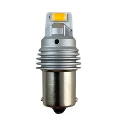 Led λάμπα τύπου BA15S με 2 εξαπύρηνα SMD led και CSP chipset - κίτρινη- 1τμχ.