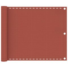 vidaXL Διαχωριστικό Βεράντας Τερακότα 75 x 600 εκ. από HDPE