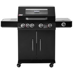 Thermogatz 03.313.455 GS Grill Abyss View Ψησταριά Υγραερίου Μαντεμένιας Σχάρας 70.5x42εκ. 4 Εστίες 19kW και Πλαϊνό Μάτι Υπερύ
