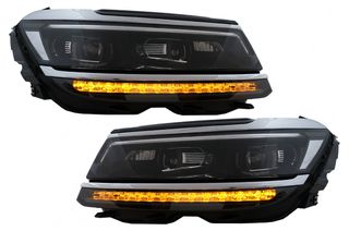 LED Headlights suitable for VW Tiguan II Mk2 (2016-2019) R-Line Matrix Design Sequential Dynamic Turning Lights EAUTOSHOP GR