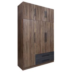 ΝΤΟΥΛΑΠΑ 3-ΦΥΛΛΗ ΜΕ ΠΑΤΑΡΙ CARYS HM10887.11 ΜΕΛΑΜΙΝΗ ΚΑΡΥΔΙ/ZEBRANO 150x55.5x240Υεκ
