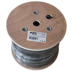 ATC-662 Στροφείο FTP CAT6 CCA PET για Εξωτερικό Χώρο Μαύρο 250m